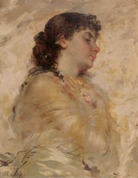 查理 卓別林 Portrait of a Young Woman in Profile